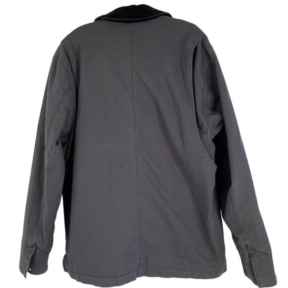 Rare VTG NWT Abercrombie & Fitch Canvas Work Jacket L Gray Zip Snap RJ10623 - Picture 2 of 12